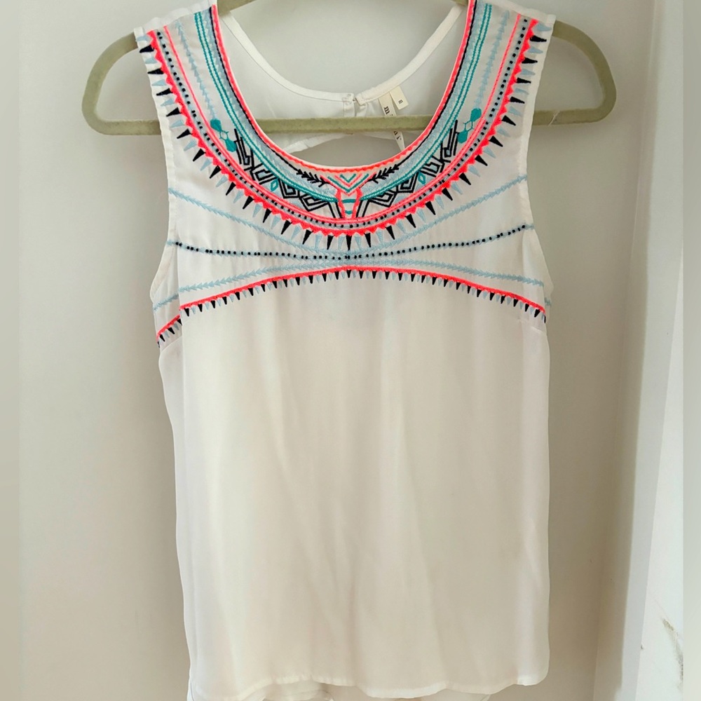 Miami Sleeveless Embroidered Tank